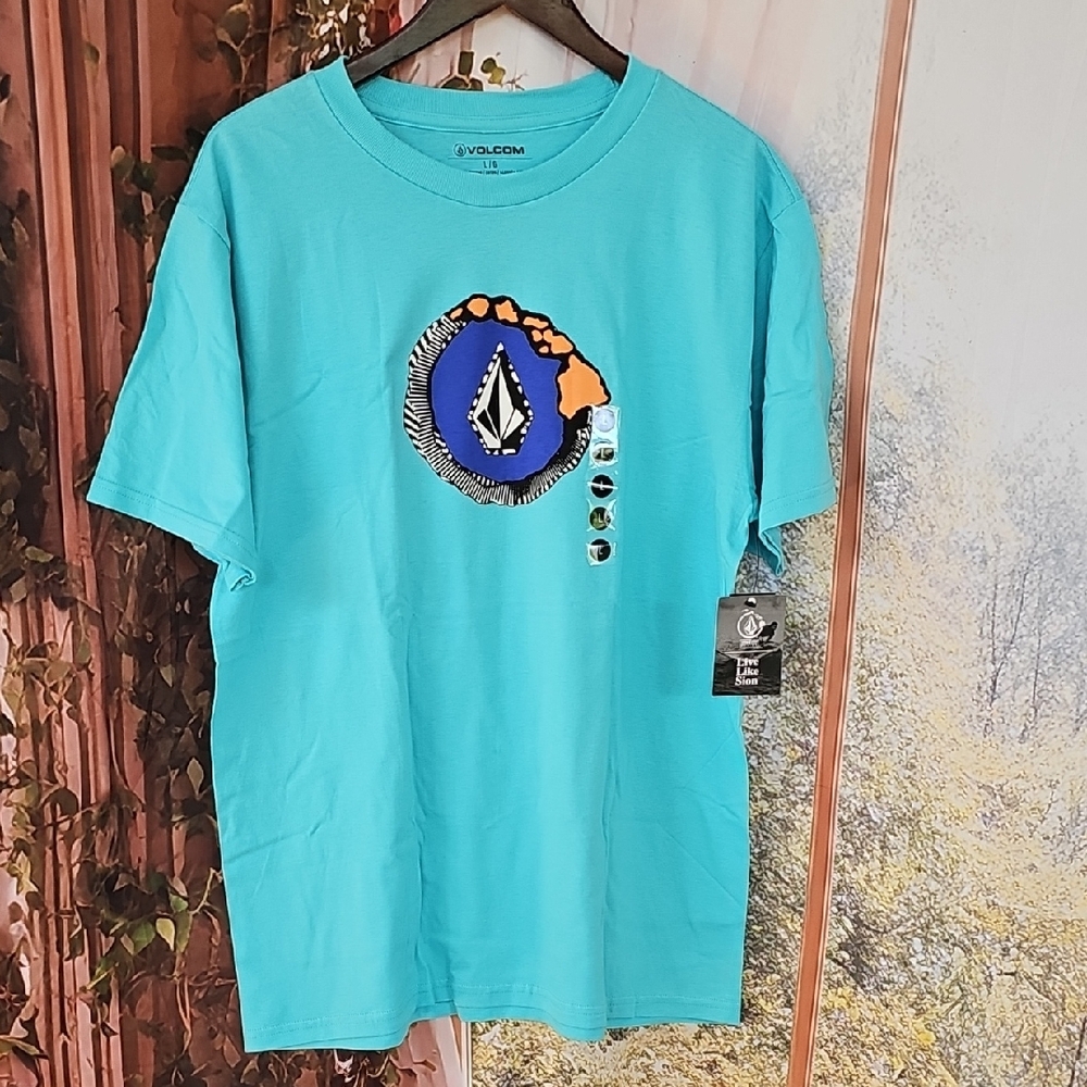 Volcom Turquoise Graphic Looper T-Shirt